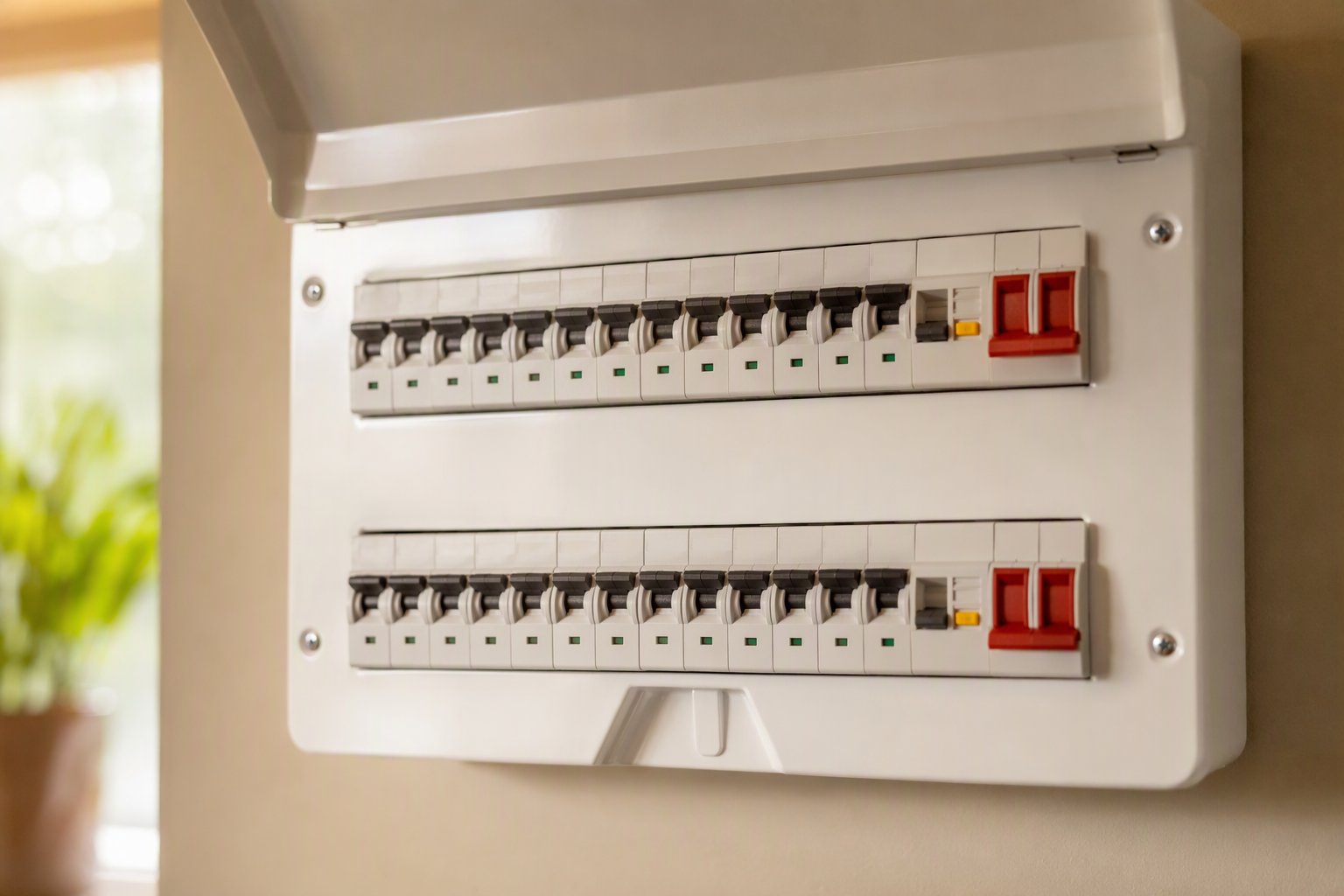 Newly installed consumer unit